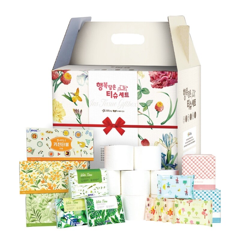 (주)인스,행복담은선물세트(화장지선물세트) - 화이트티슈
